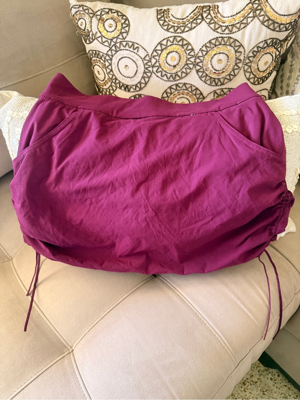 Columbia Women's Mini Skirt in Magenta with Side Drawstrings